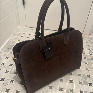 VIRAL Claudia Brown Suede Satchel TIKTOK FAMOUS  chocolate